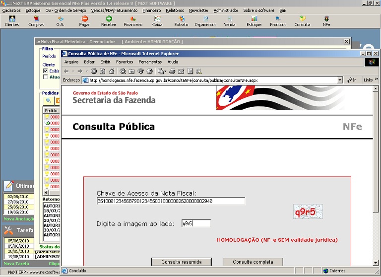 next erp nota fiscal eletronica