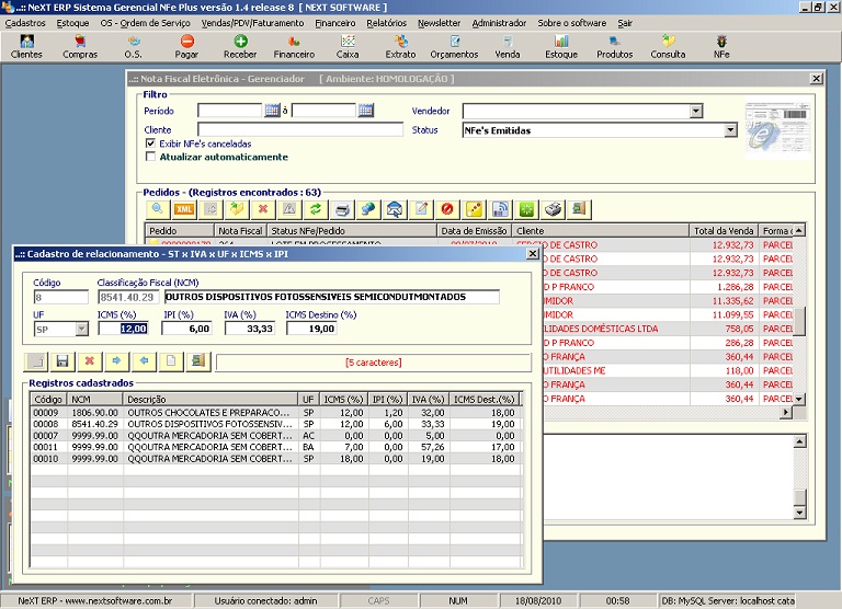 next erp nota fiscal eletronica
