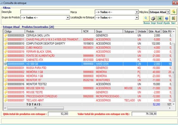 NeXT ERP - Módulo Estoque