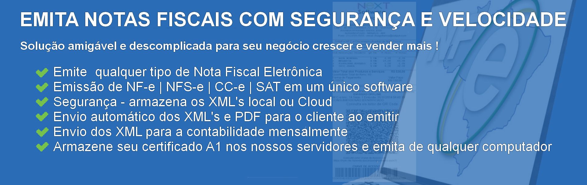 NeXT ERP - Sistema emissor de qualquer tipo de Nota Fiscal